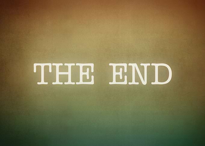 Film vintage The End dark