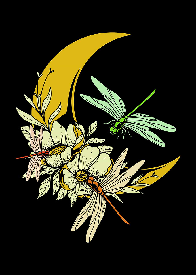 Dragonfly Moon Flower
