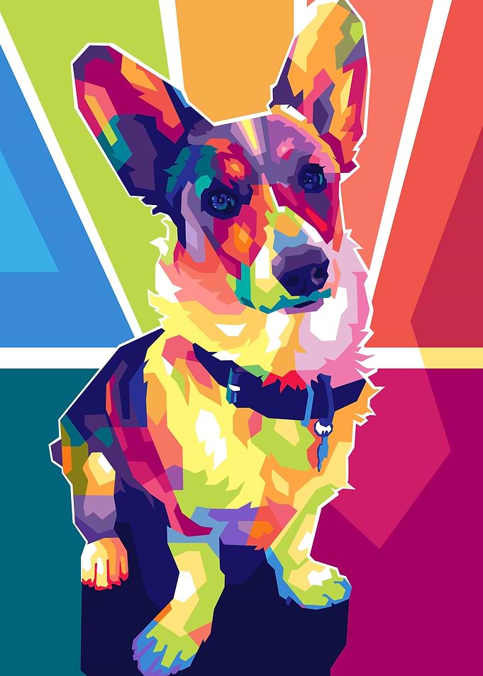 Dog Pet Popart