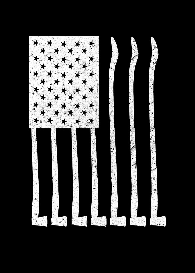 Axe Throwing American Flag