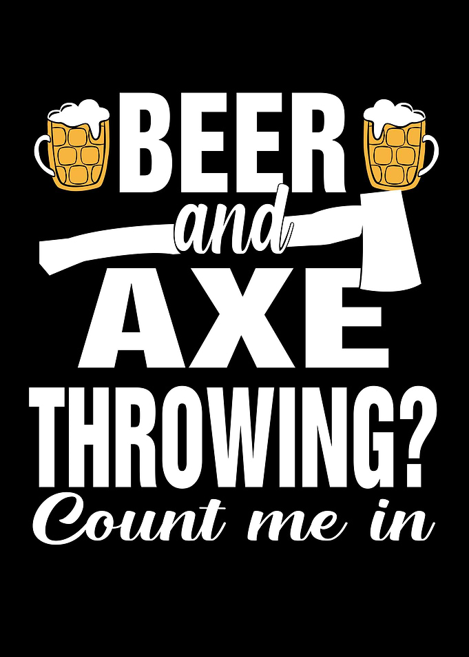 Axe Throwing Beer Funny