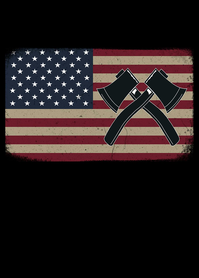 Axe Throwing American Flag