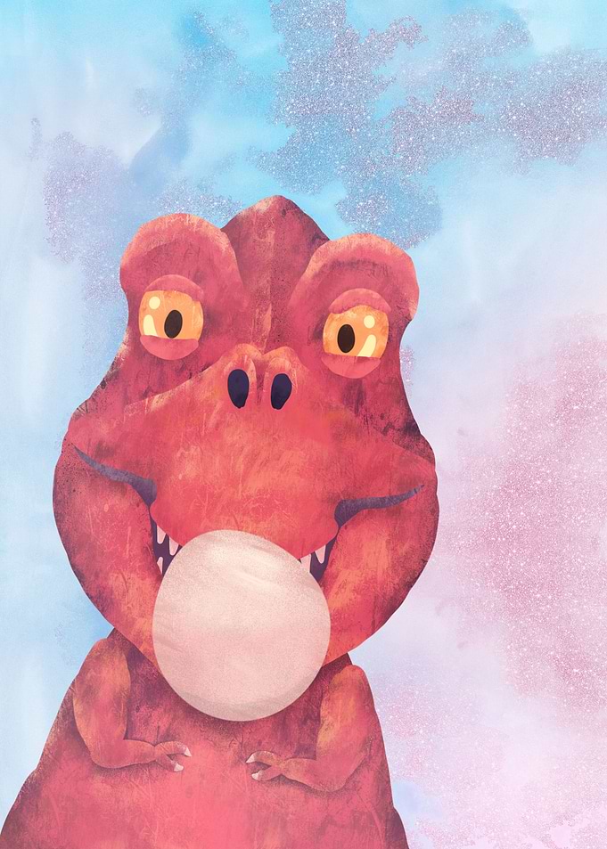 Dreamy Trex bubble gum