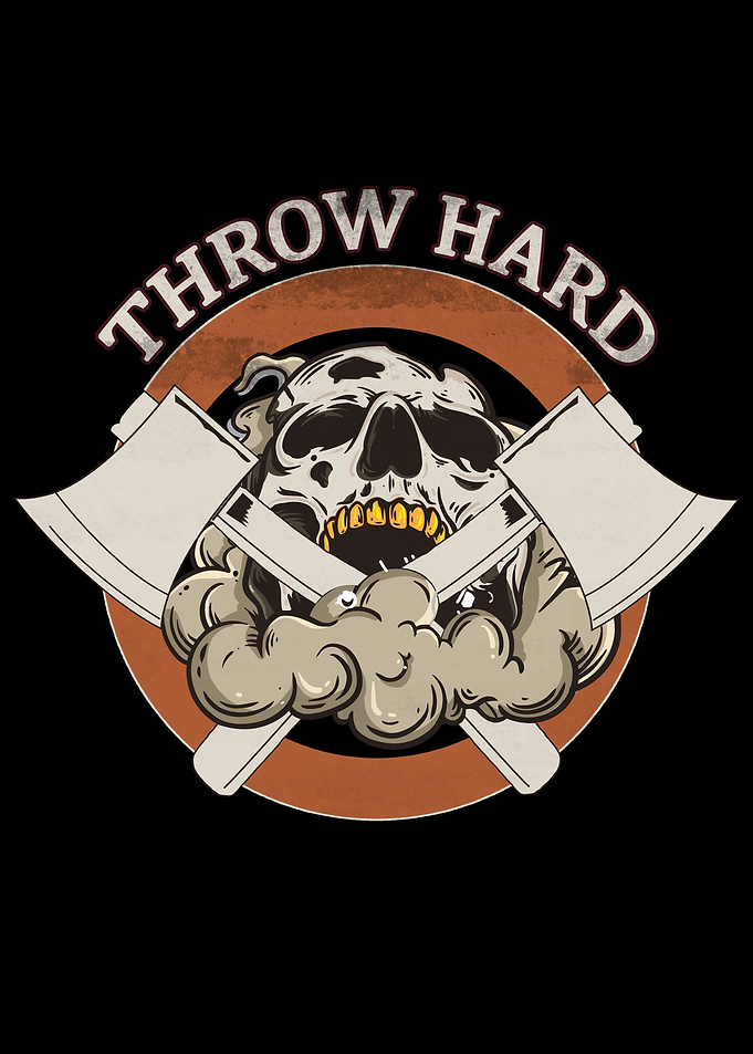Axe Throwing Skull Funny