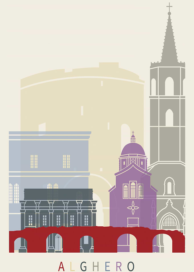 Alghero skyline poster
