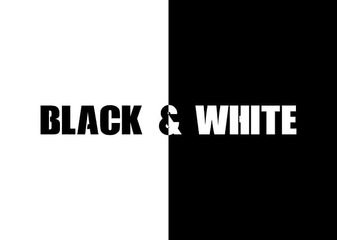 Black and white contrast s