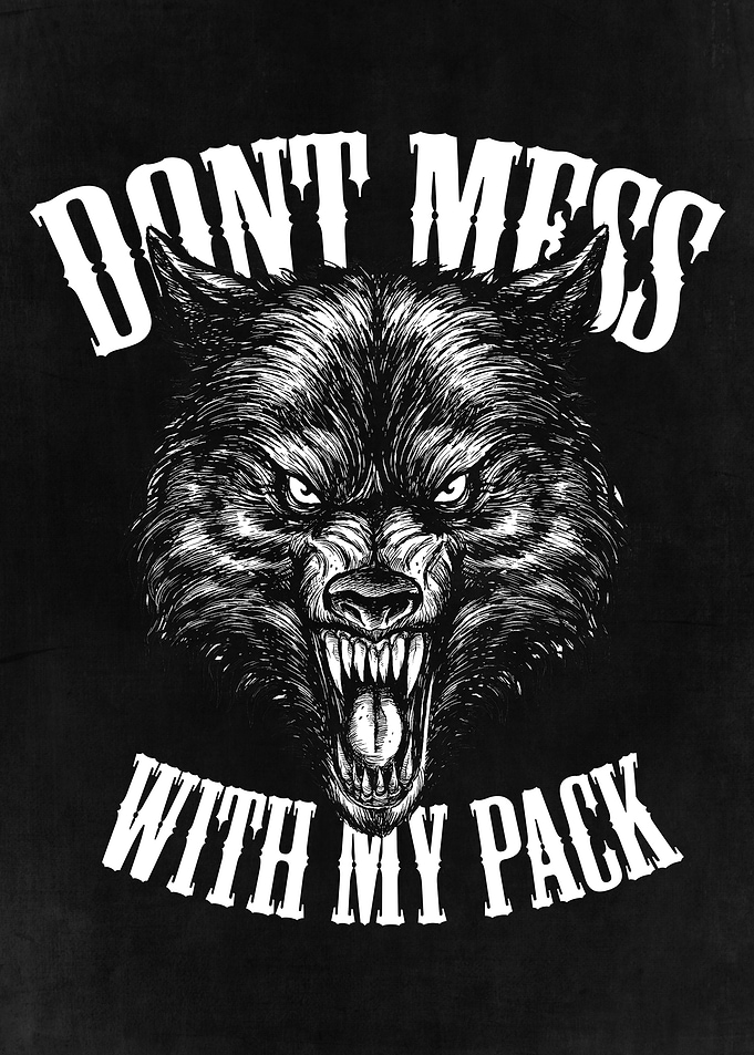 Wolfpack Angry Wolf Face