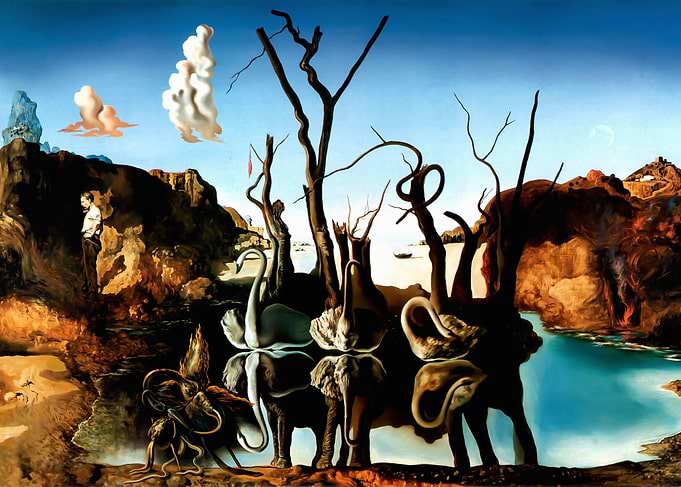 Salvador Dali Swans