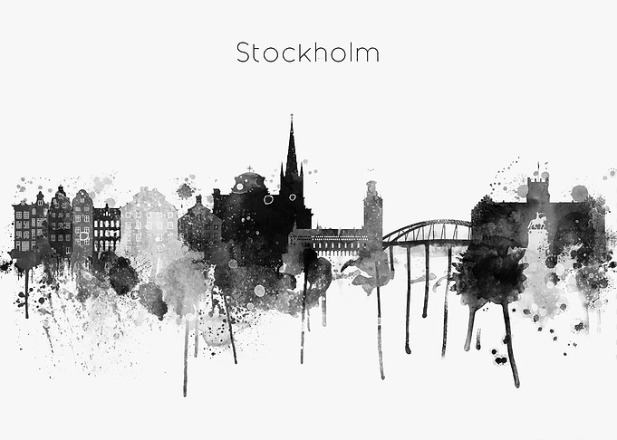 Stockholm Sweden in Black