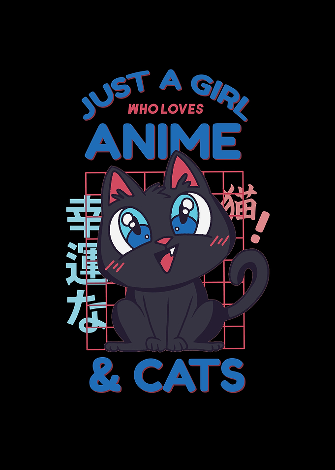 Anime Girl Cat