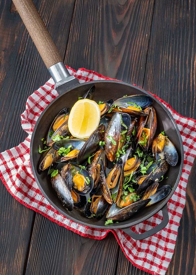 Fried mussels