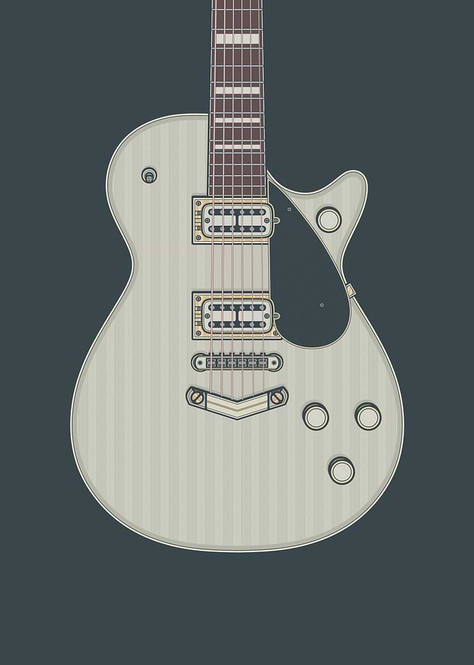 Silver Jet Guitar