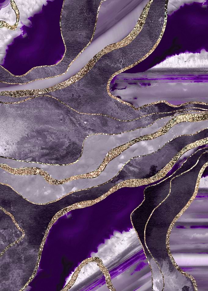 Dark Violet Marble Agate 1