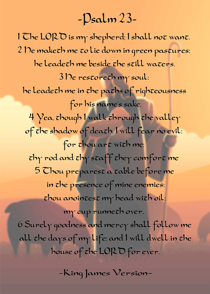 BIBLE VERSE PSALM 23