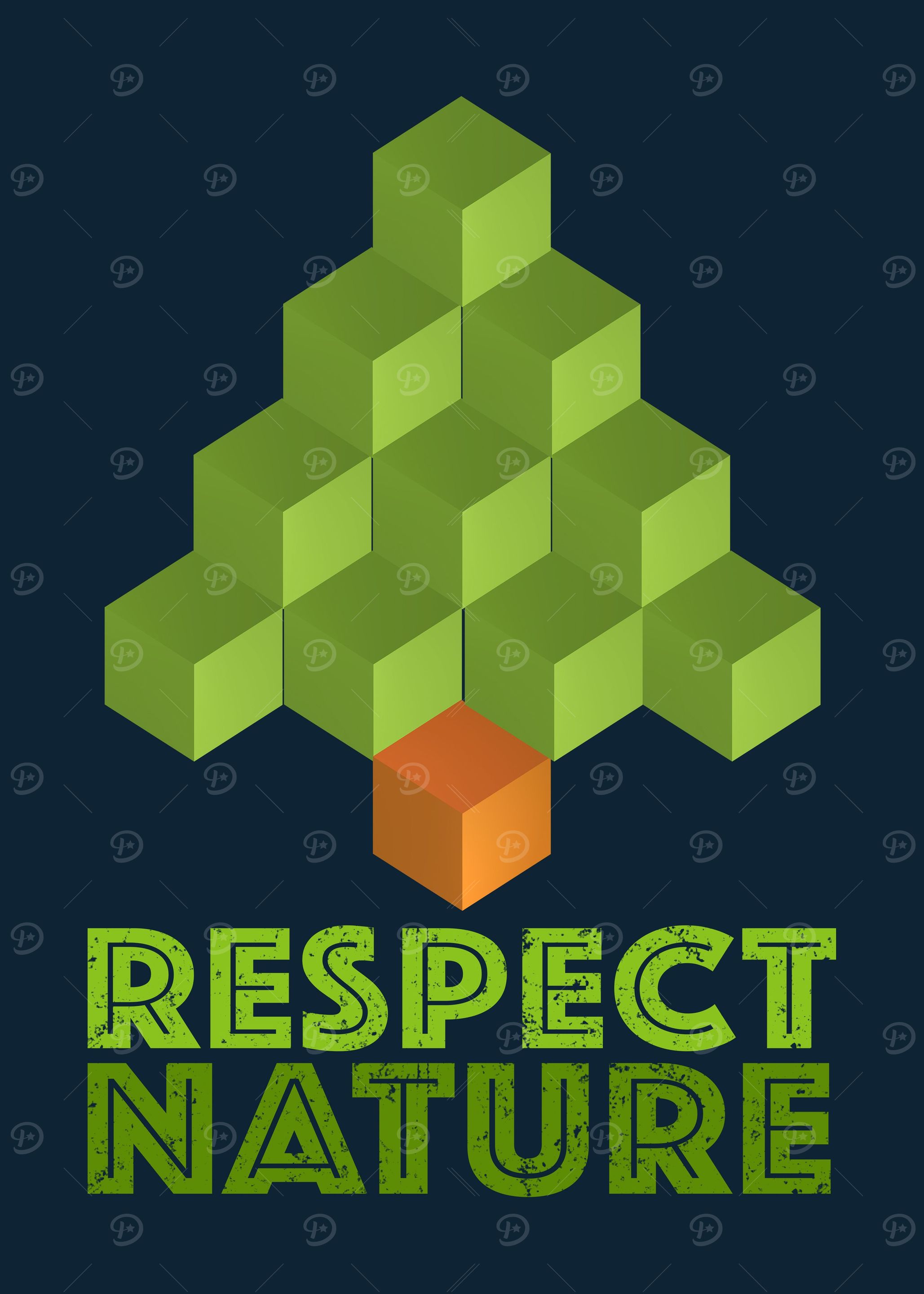 Respect nature polygon art