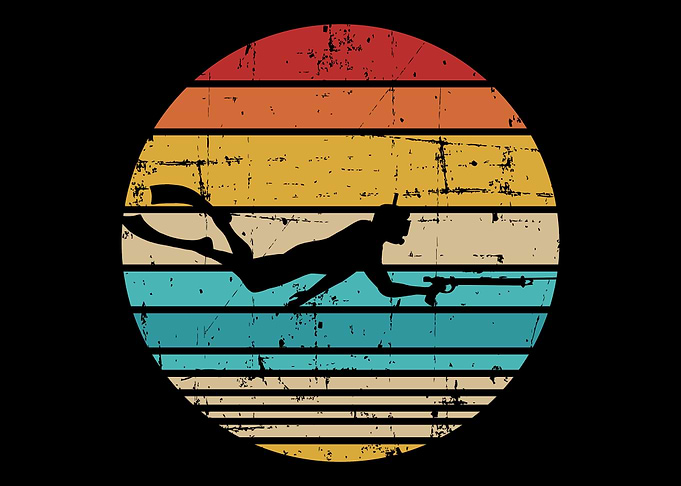 Spearfishing Vintage retro