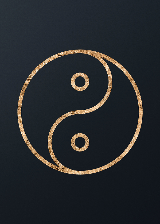 Gold Geometric Glyph Sign