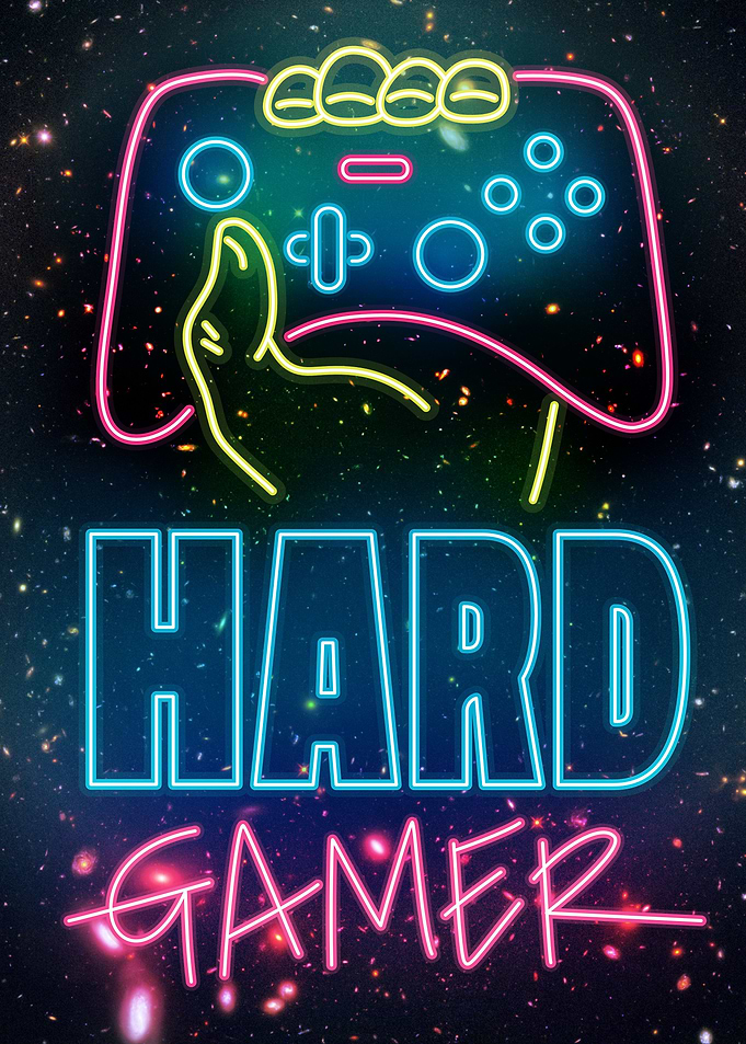 Hard Gamer Neon
