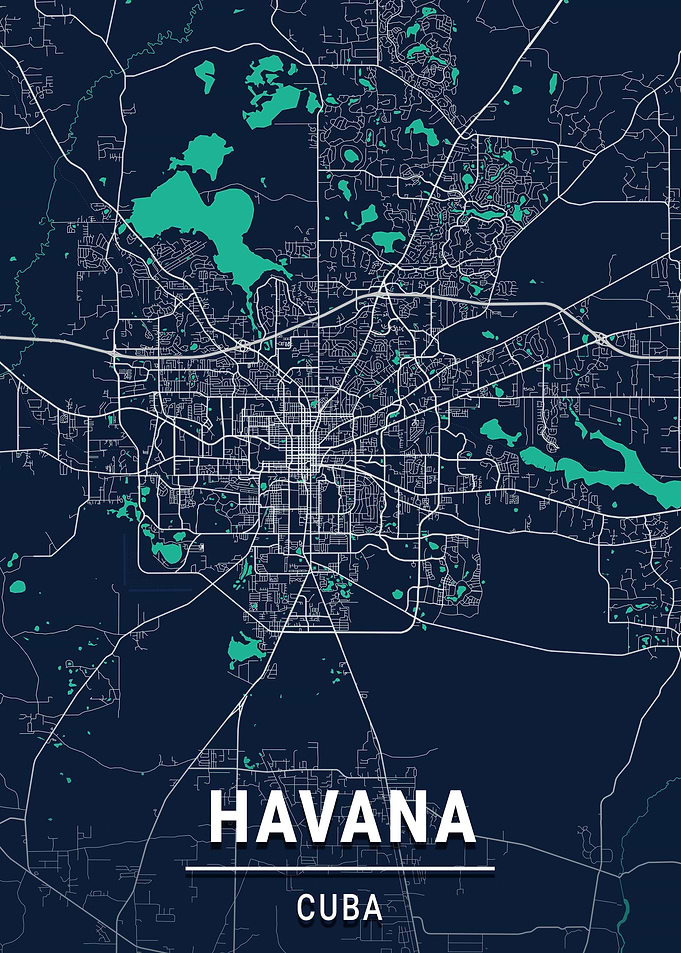 Havana Map Cuba