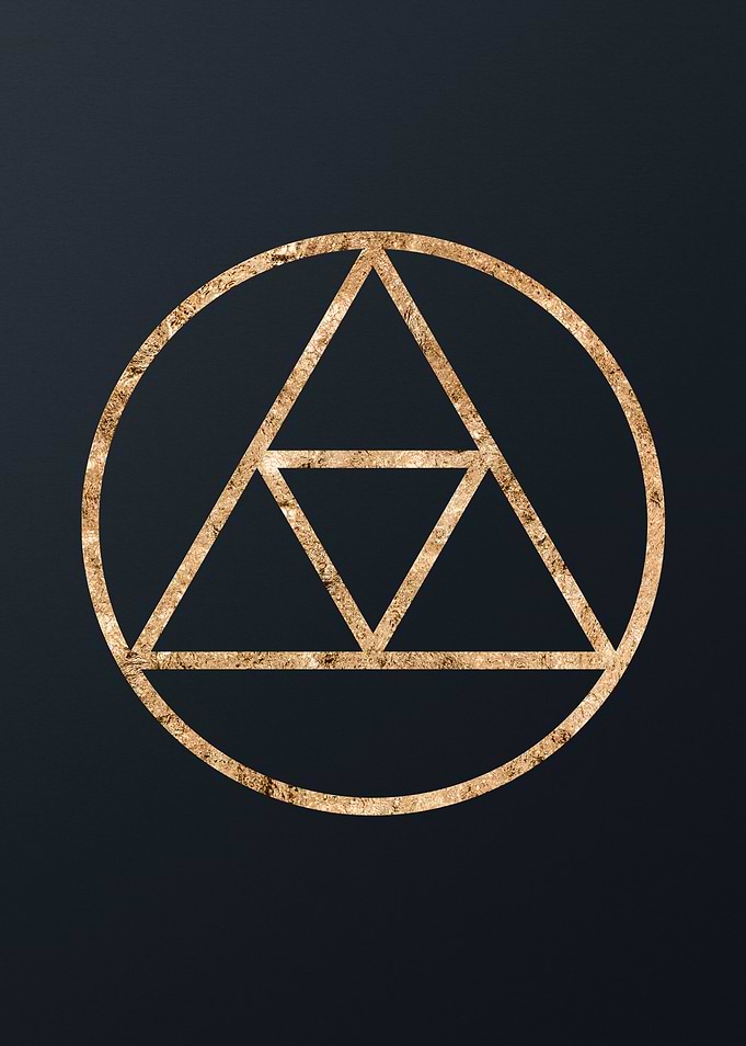 Gold Geometric Glyph