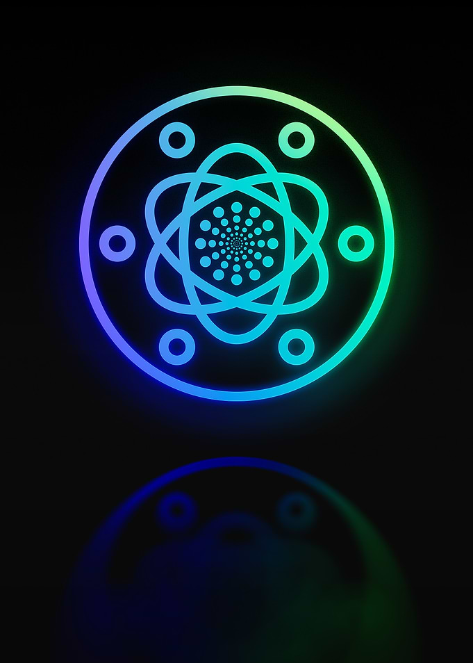 Neon Geometric Glyph Sign