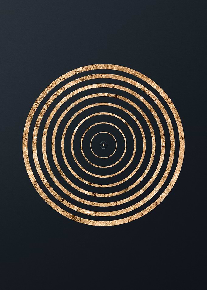 Gold Geometric Glyph