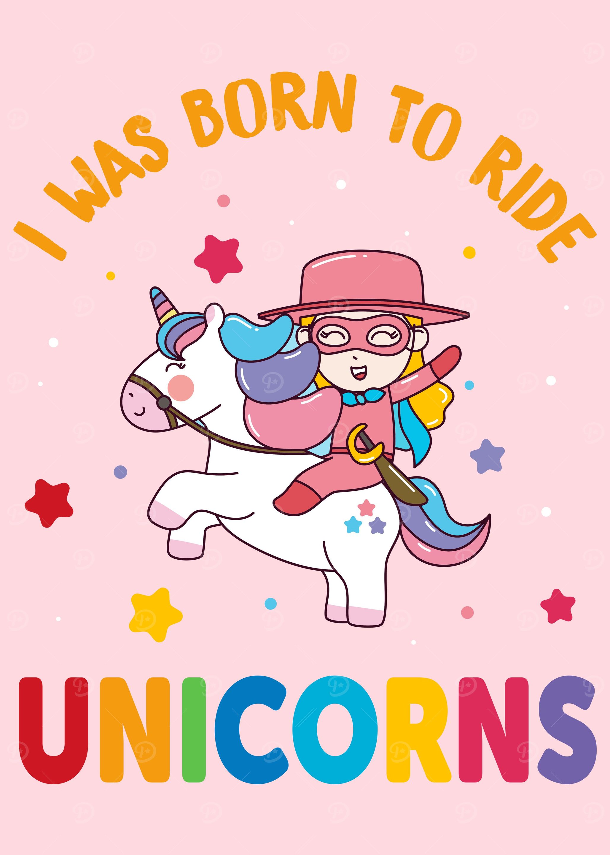 Born to ride cute Unicorn