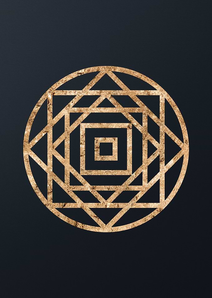 Gold Geometric Glyph