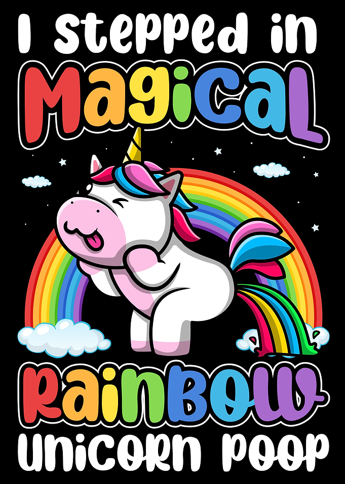 Cute Unicorn at Rainbow