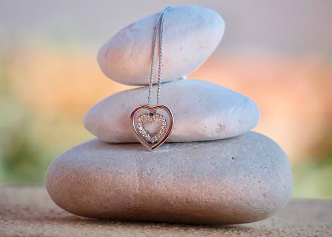 Necklace on stones