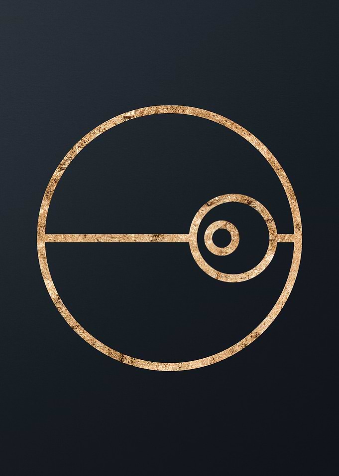 Gold Geometric Glyph Sign