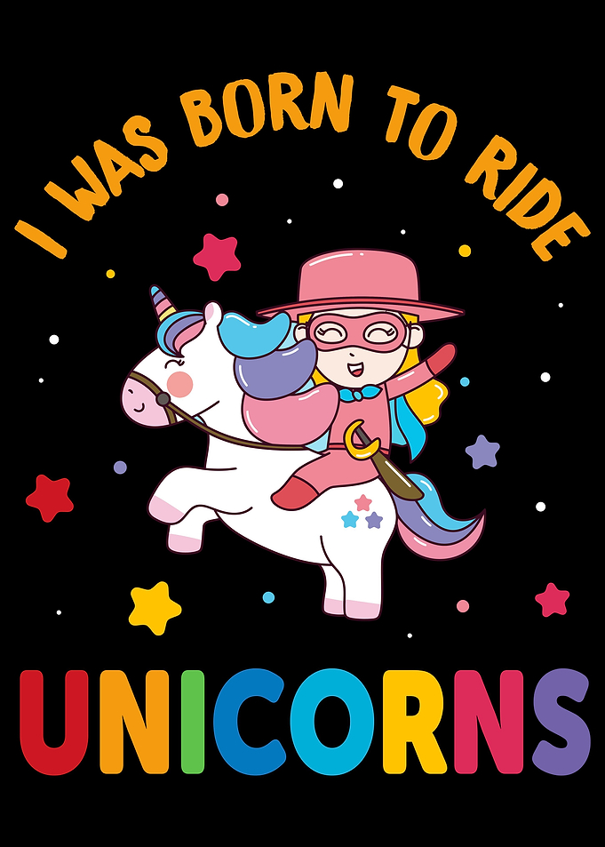 Born to ride cute Unicorn