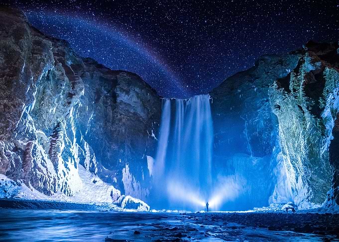 Iceland Skogafoss Waterfal