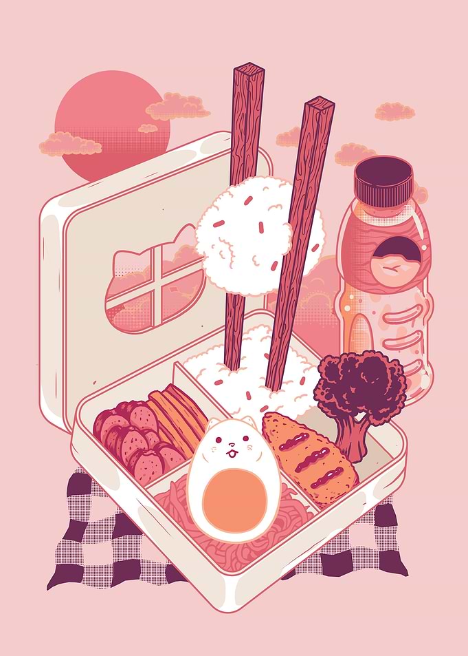 Cat in a bento box