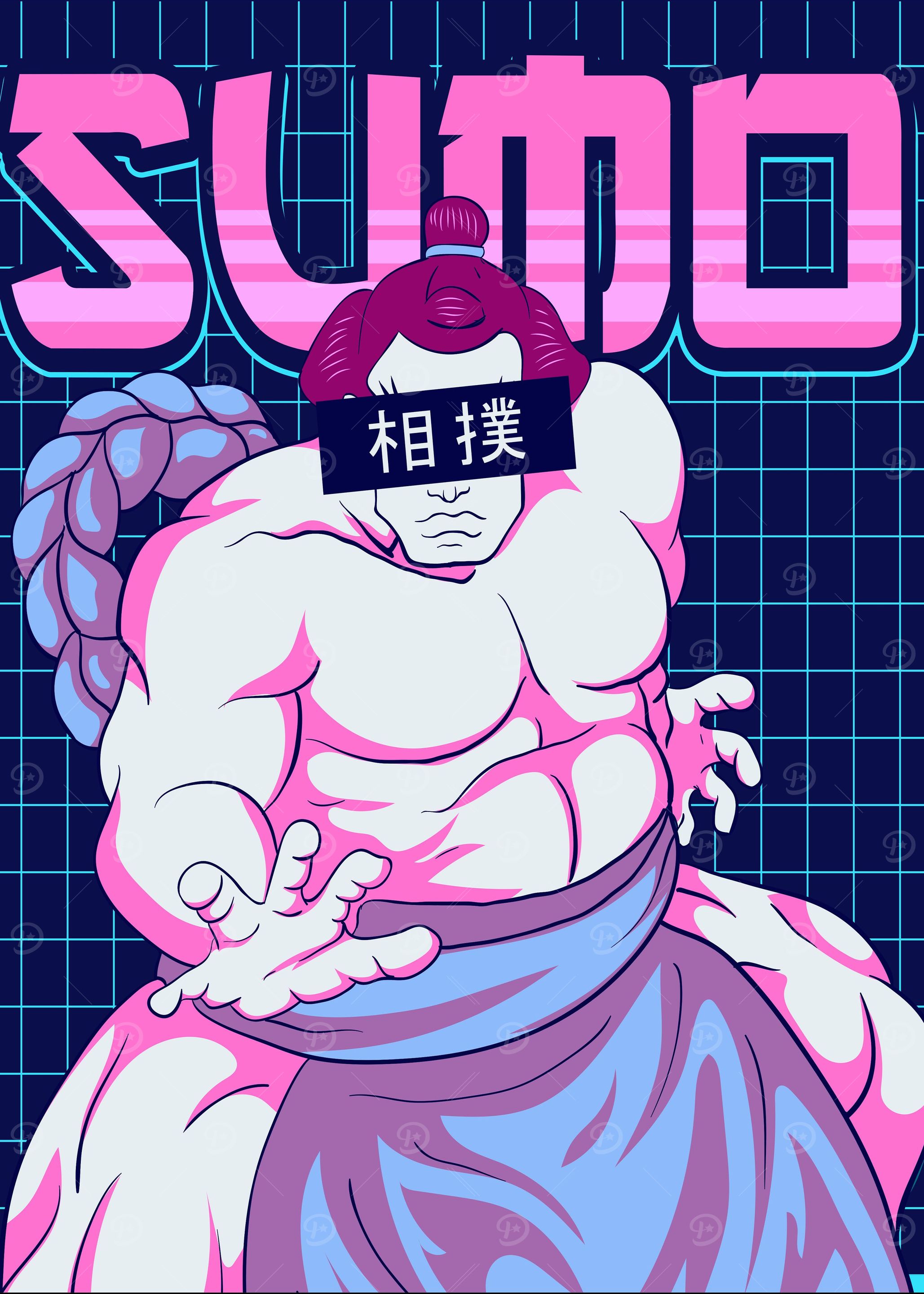 Japanese Sumo Synthwave
