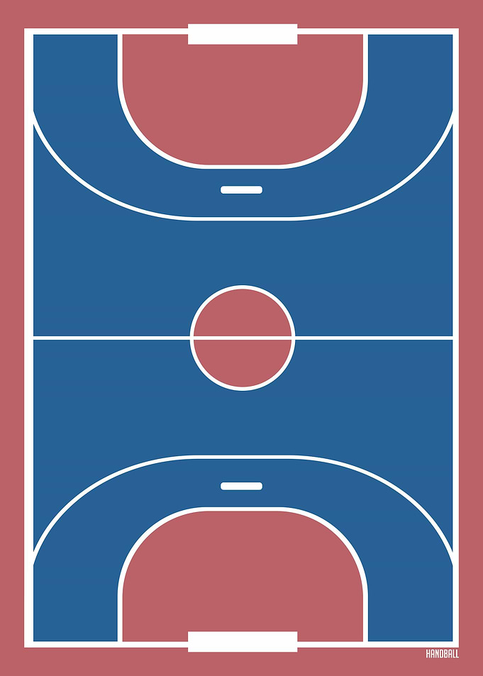 Handball Court Wall Poster