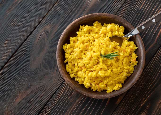 Portion of risotto