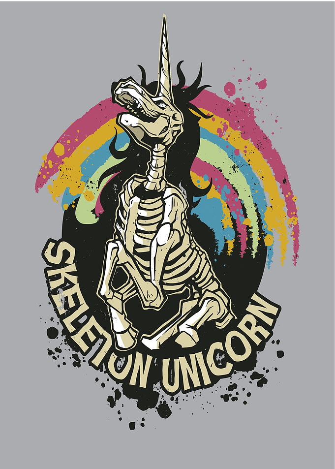 Unicorn cute skeleton