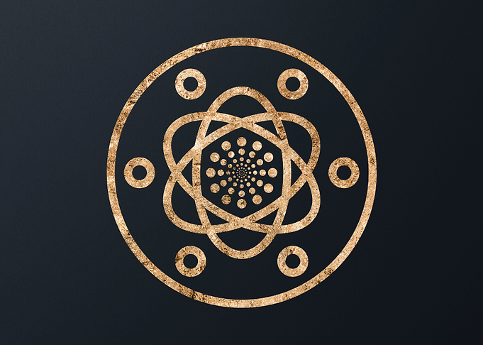 Gold Geometric Glyph Sign