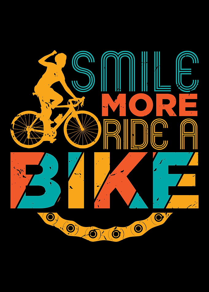Bicyclist saying cycling b