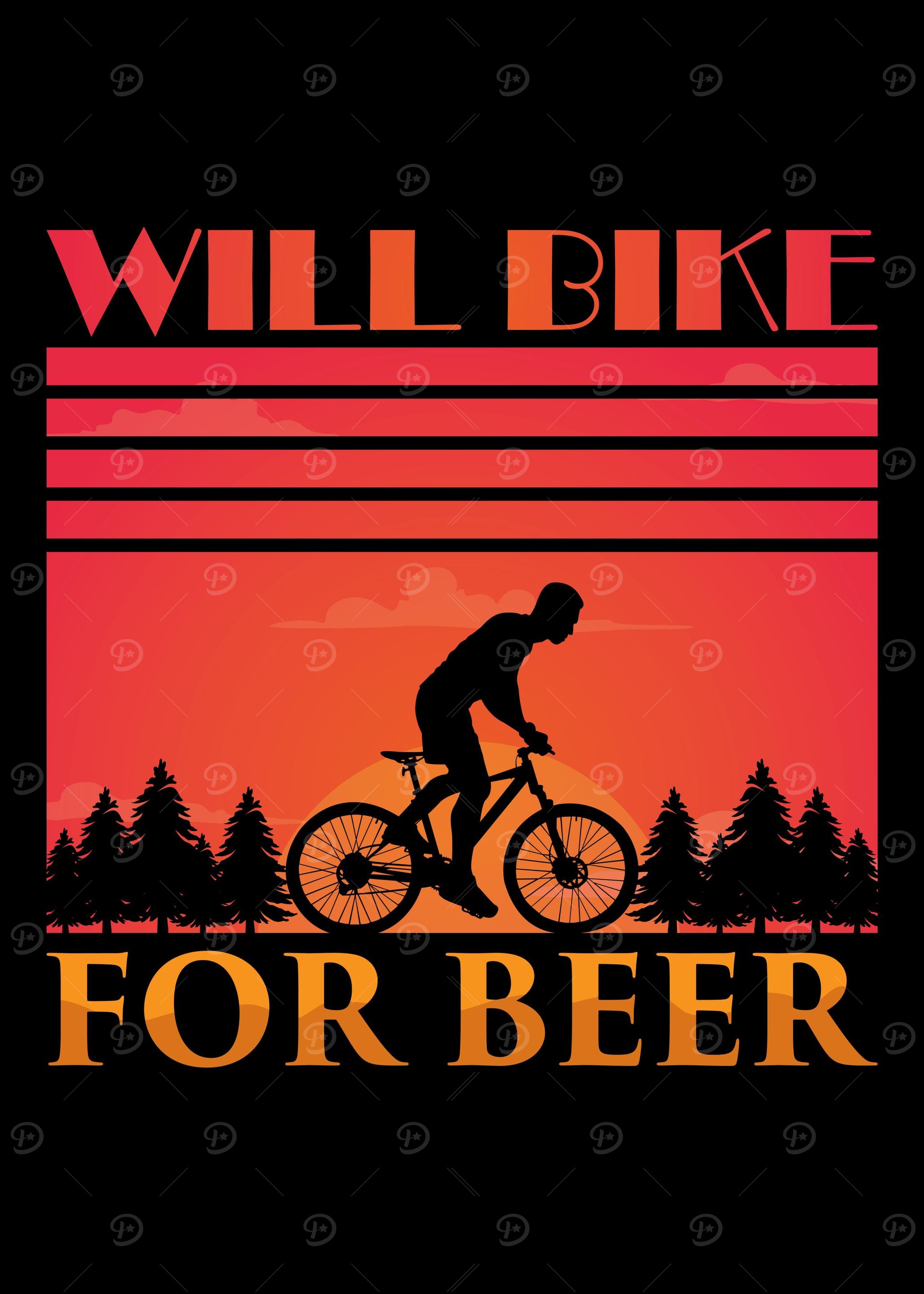 Bicyclist cycling beer
