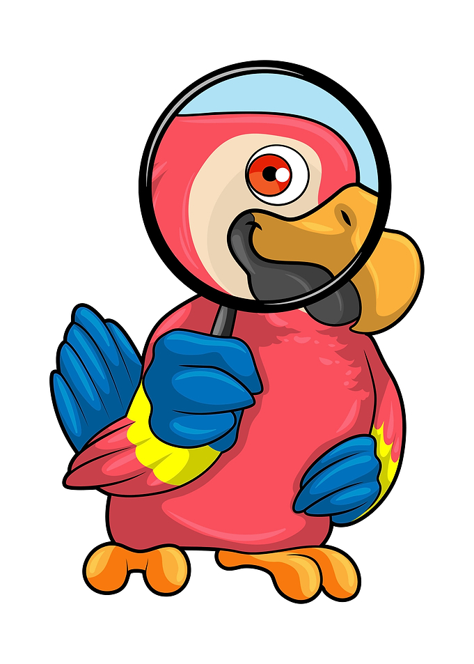 Parrot Magnifying glass