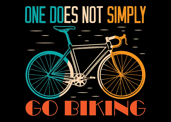 Bicyclist saying cycling b