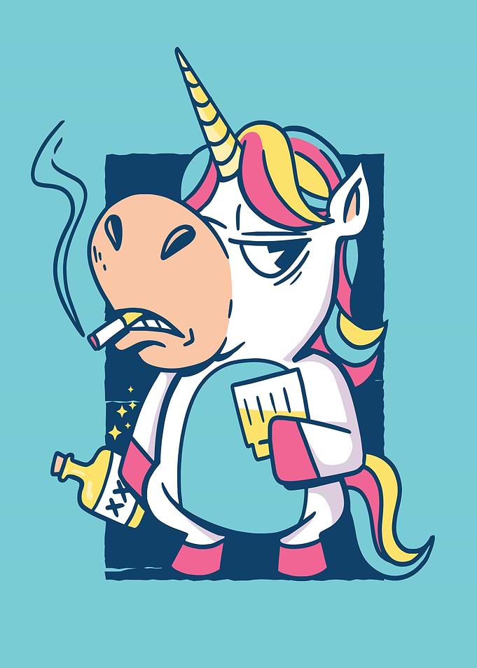 Unicorn cute bad habits