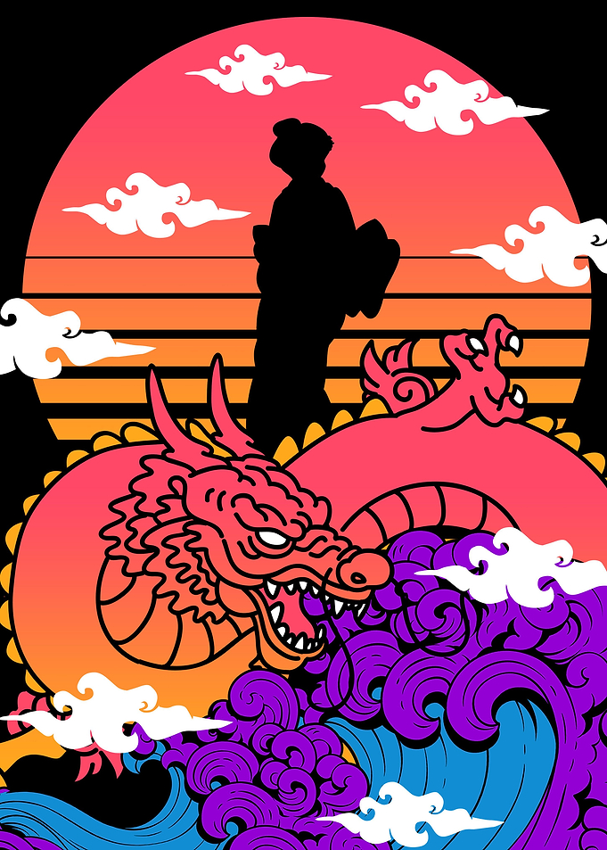 Geisha Dragon Aesthetic
