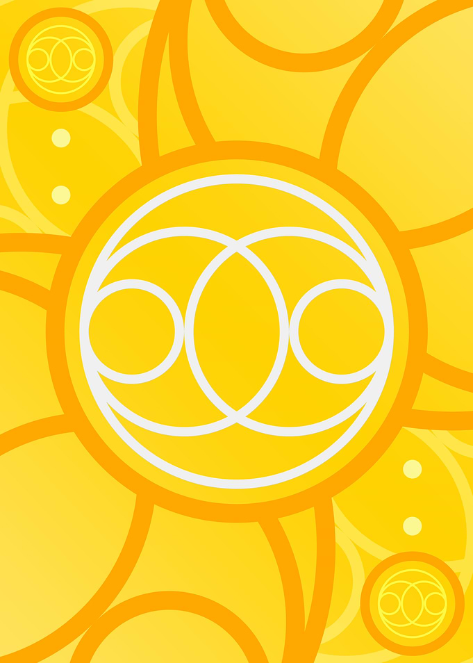 Happy Yellow Orange Glyph