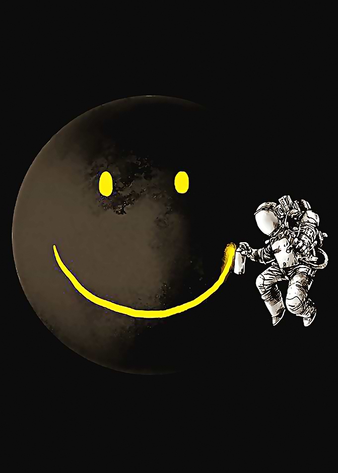 astronaut spraying