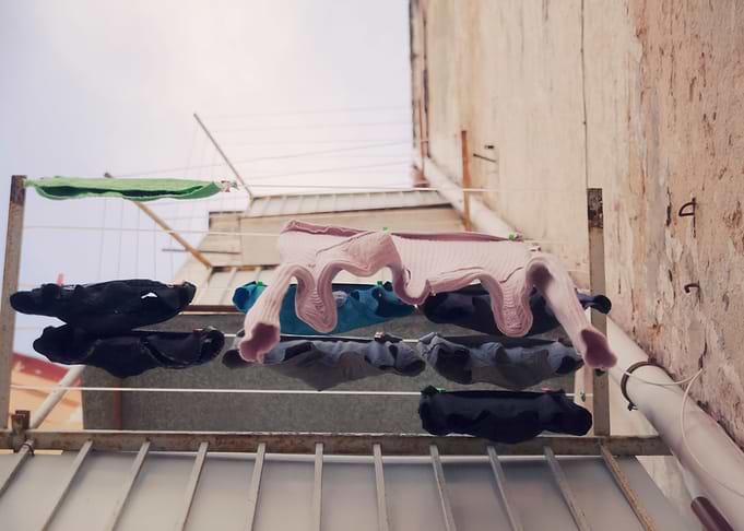 Balcony old town clothes h