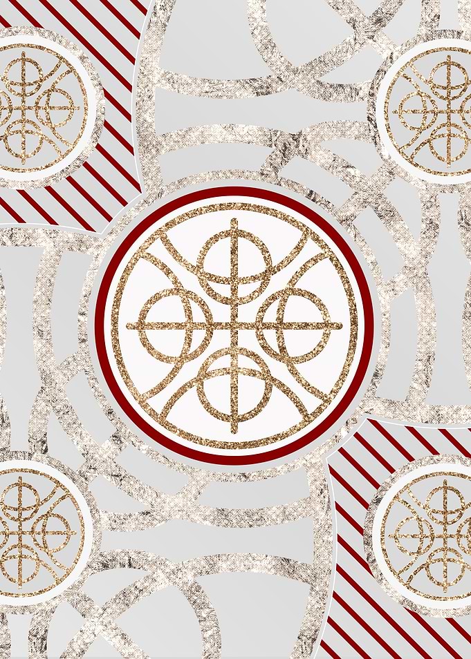 Merry Red and White Glyph
