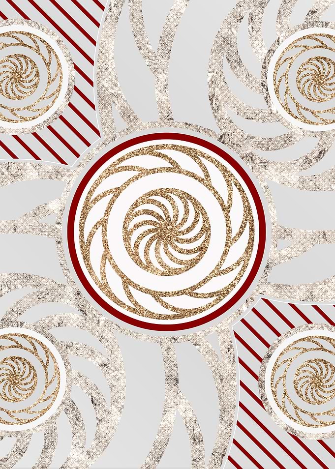 Merry Red and White Glyph